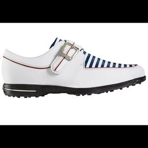 FootJoy Collection Golf Shoes Navy Stripes Sz 8M
